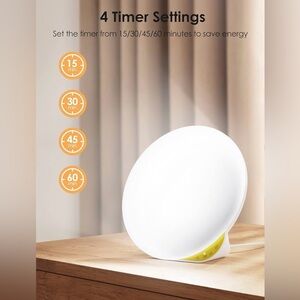 Amazon Essentials LED Therapy Lamp - White and Yellow